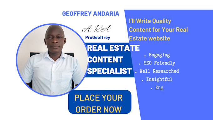 write high quality real estate articles and blog posts fast