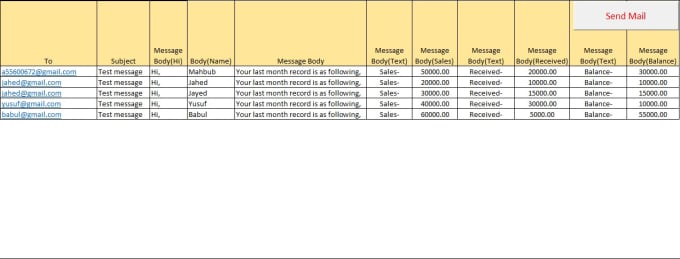 send bulk mail from word and excel