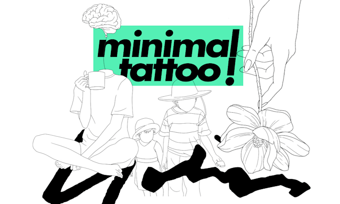 Review! I will do minimalist tattoo design pro  for $5