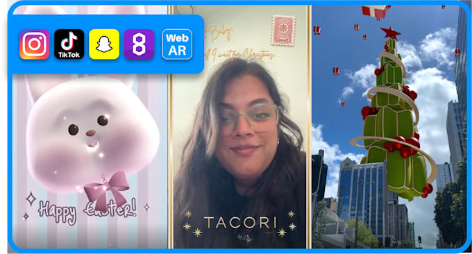 create a cool ar filter for instagram, snapchat or tiktok
