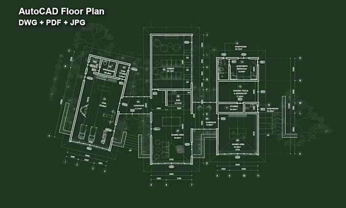create professional autocad floor plan from sketch pdf or image