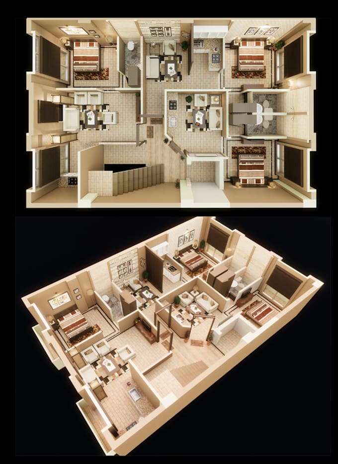 help in architectural drawing, redesign space, 2d 3d drawing