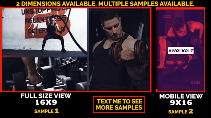 do sports fitness promo gym video for social media