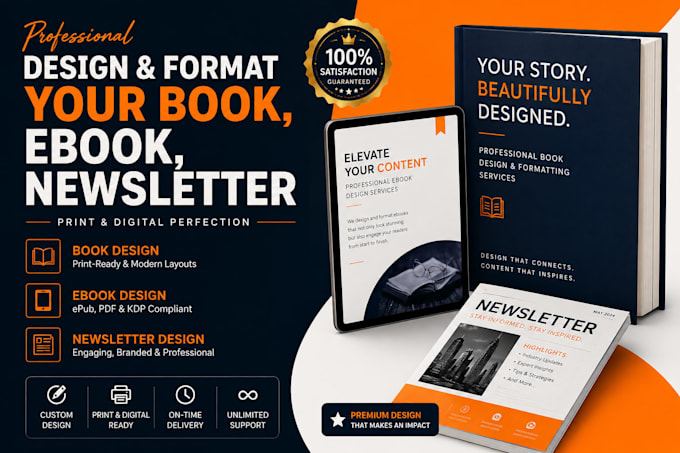 design and format your book, ebook, newsletter