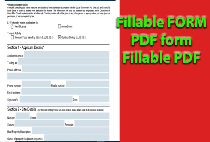 Create a fillable pdf form, interactive pdf form by Atchakma | Fiverr