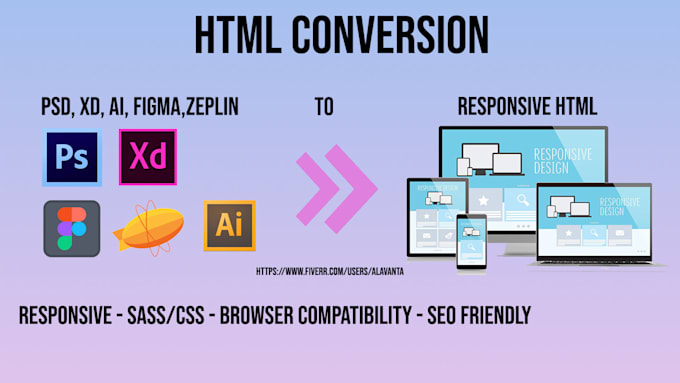 Convert your design into responsive html by Alavanta | Fiverr