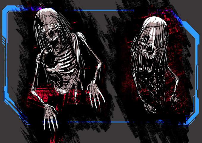 create the best dark art illustration for t shirt or album cover