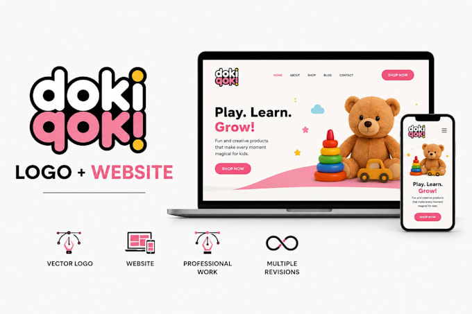 design a brand logo and website for your startup business