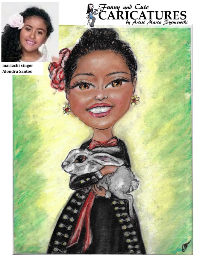 Draw Realistic Caricature Portrait With Handmade In Pastel By