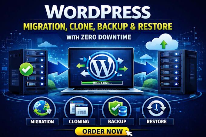 do a wordpress migration, clone, or restore backup with zero downtime