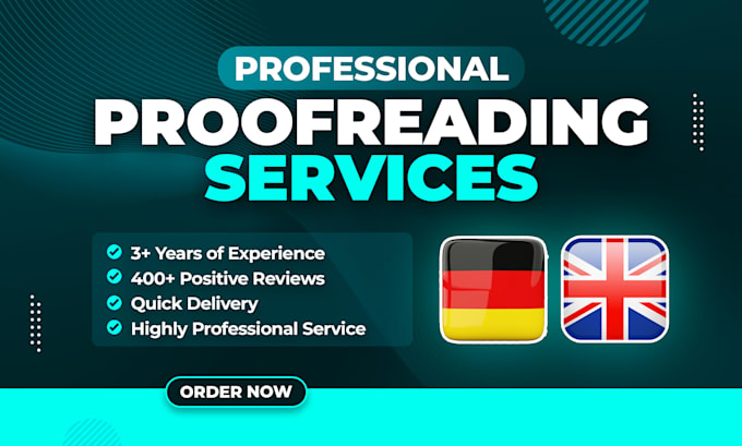 proofread any german or english text