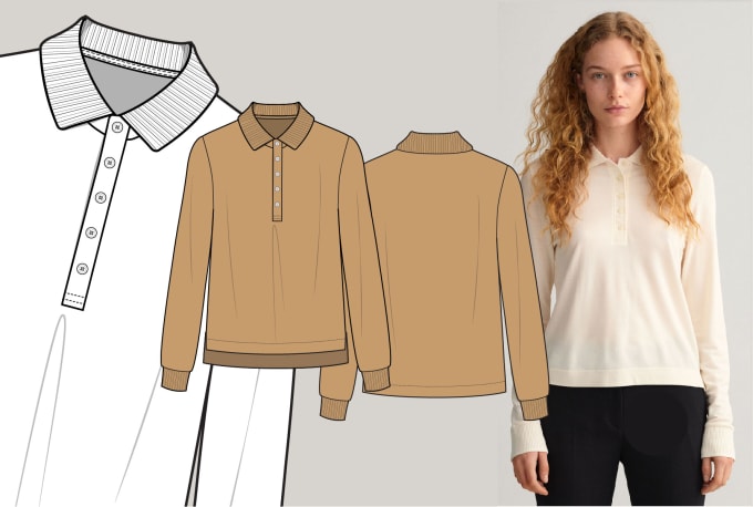 design clothing apparel technical flats sketch tech packs