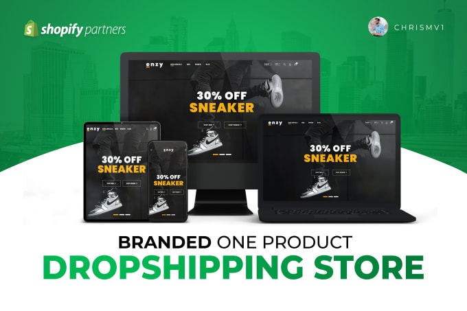 create a branded one product shopify dropshipping store