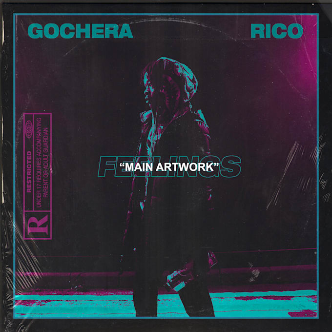 create a custom vintage music album artwork