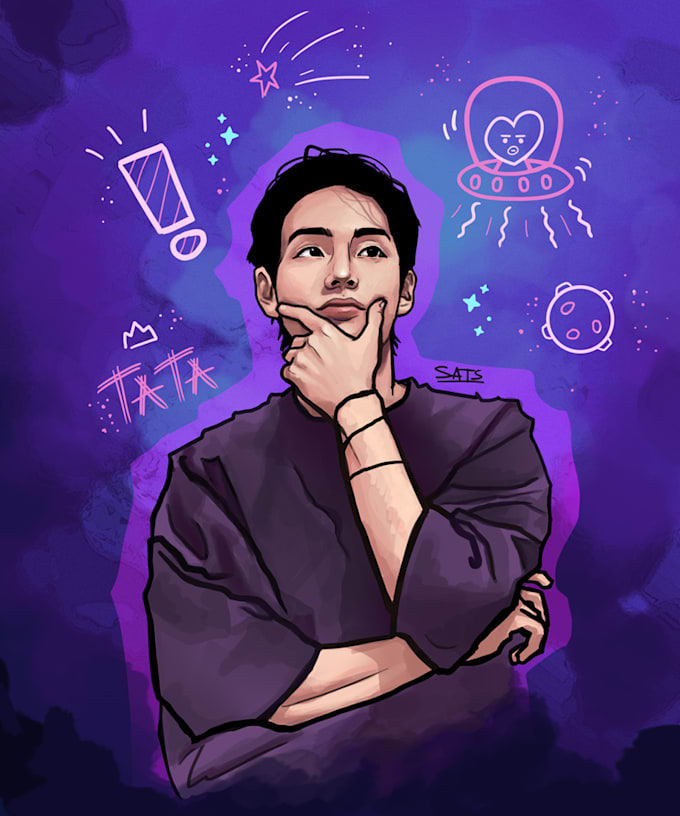 Create your kpop idol illustration by Pausoto Fiverr