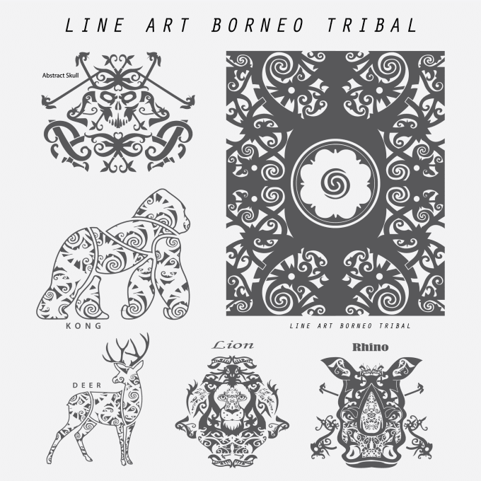 Do hand drawing or digital tribal, borneo tattoos by Blendmotion