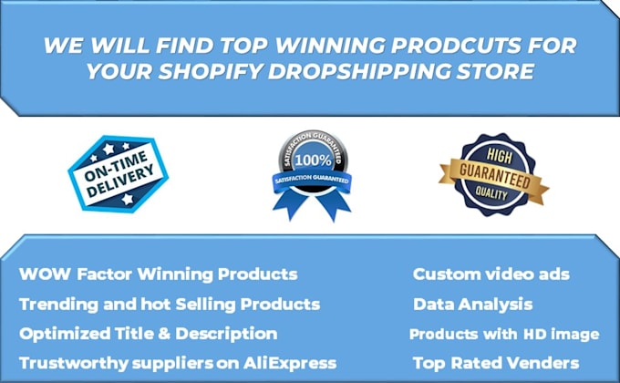 find proved winning products for shopify dropshipping store
