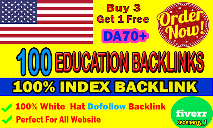 give you 100 high authority educational link building backlinks