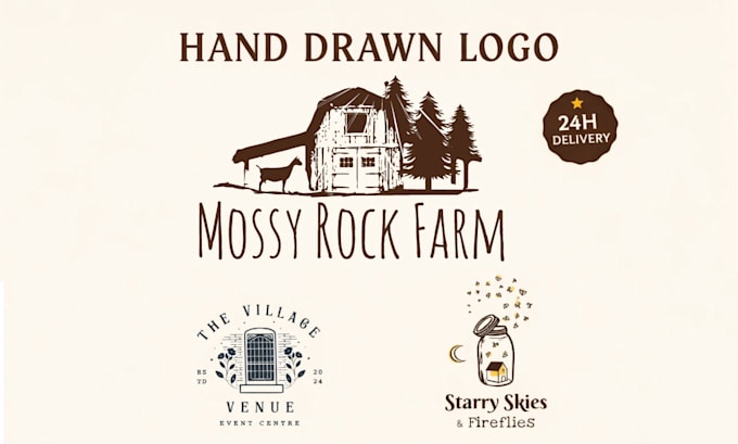 design amzaing vintage or hand drawn logo design