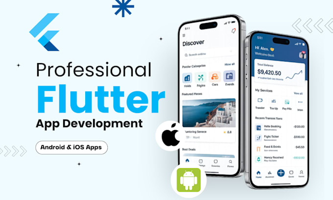 develop a flutter app for android and ios