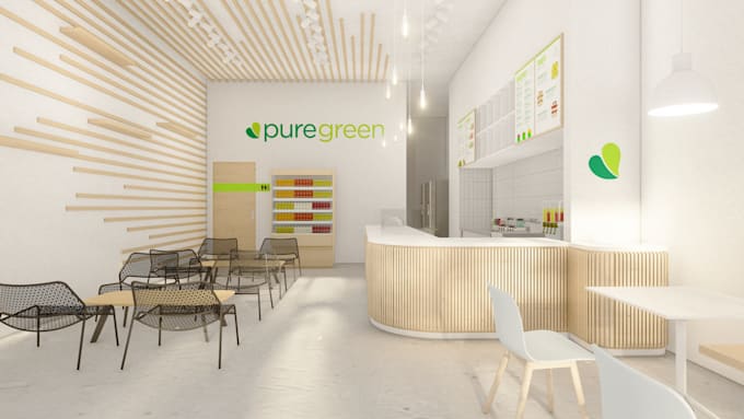 design and 3d render your commercial space interior