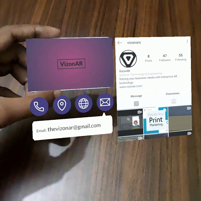create an augmented reality card