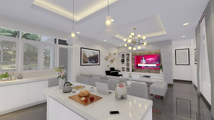 Designing Your Interior Room With 3d Presentation By Ryanmutaqin