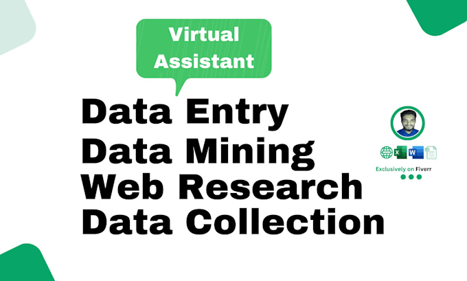 be virtual assistant for data entry data collection copy paste web research task