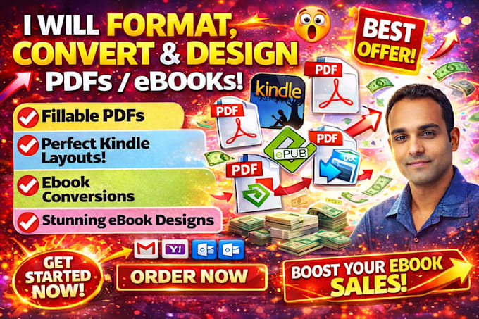 convert PDF to kindle ebook epub mobi and format KDP book