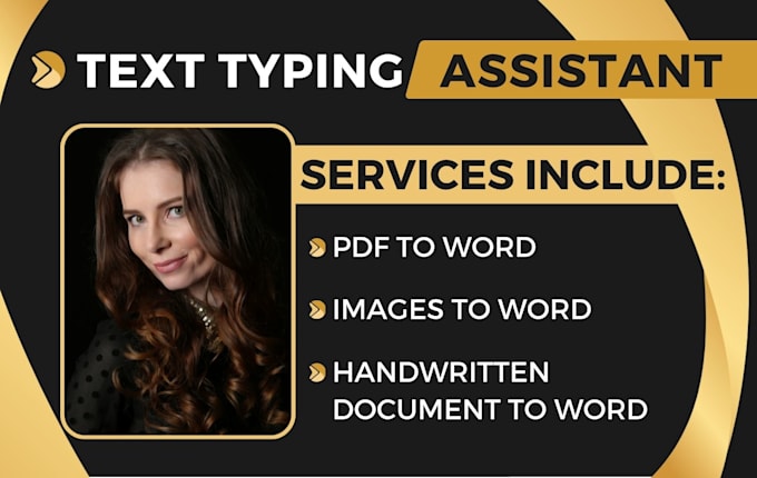 type work PDF, image, scanned document to ms word