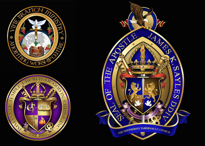 Design professional, premium, modern church seal logo from scratch in