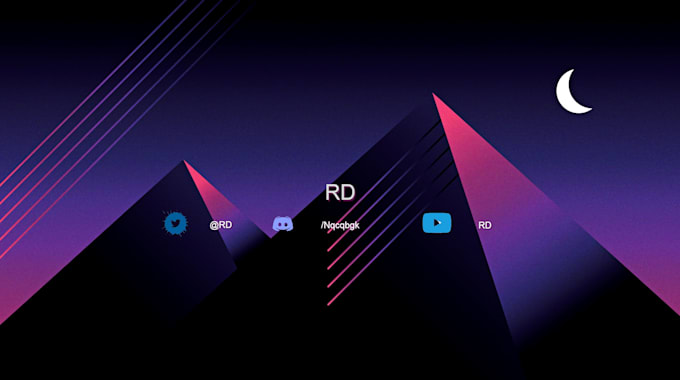 youtube retrowave channel art