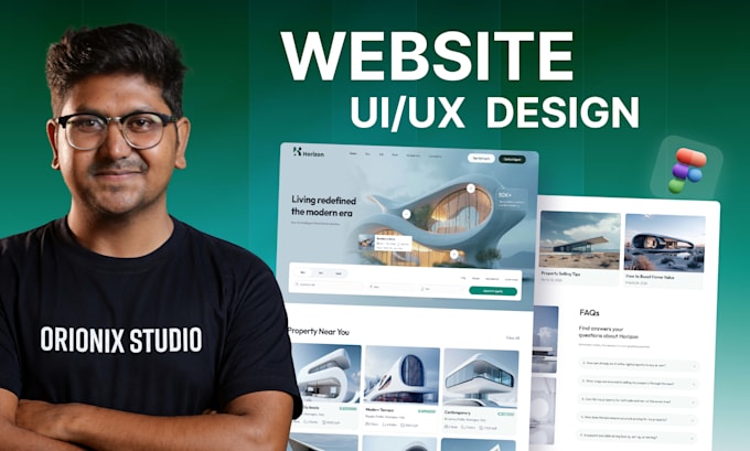 create a modern website ui ux design in figma