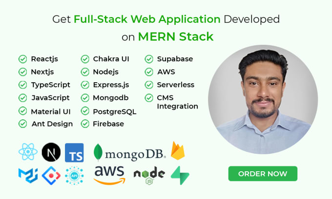 Develop full stack app in reactjs, nextjs, node, express, aws ...