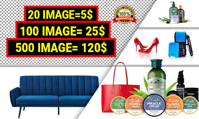 do bulk product photo editing, cut out, background removal in photoshop