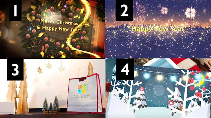 create a christmas greeting video with your logo