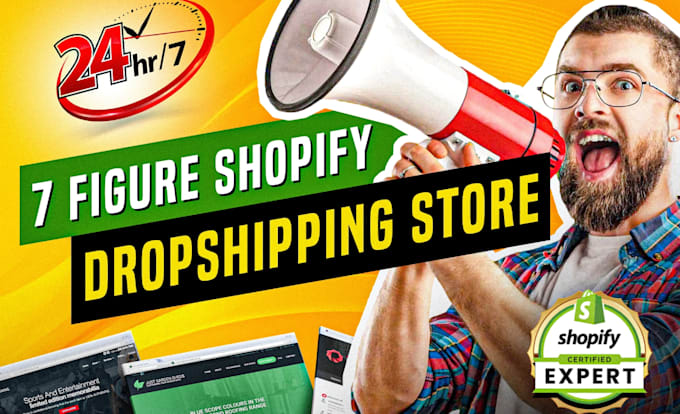 create shopify dropshipping store, build shopify website design, redesign