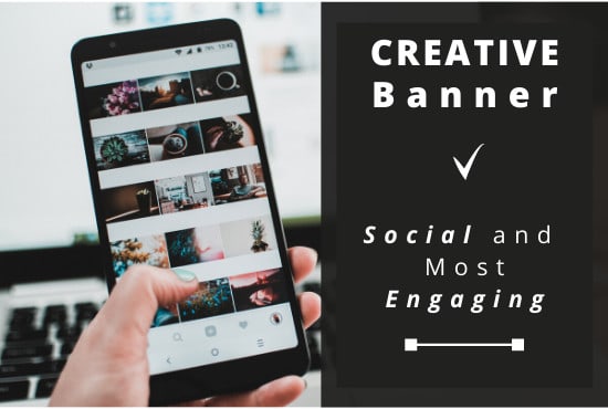 design a creative digital media banner