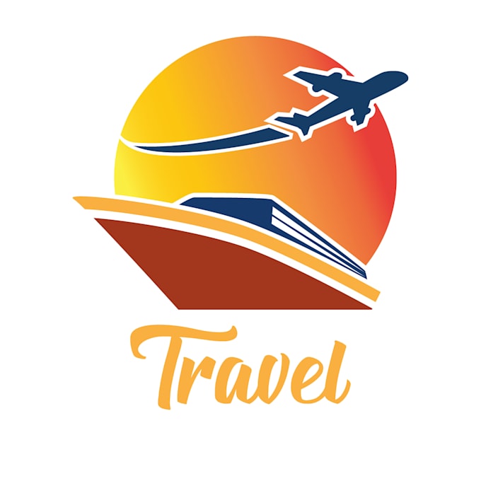 do an attractive travel logo holiday