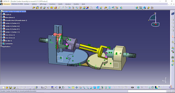 do 3d cad ,assembling , analysis ,draft parts on catia v5