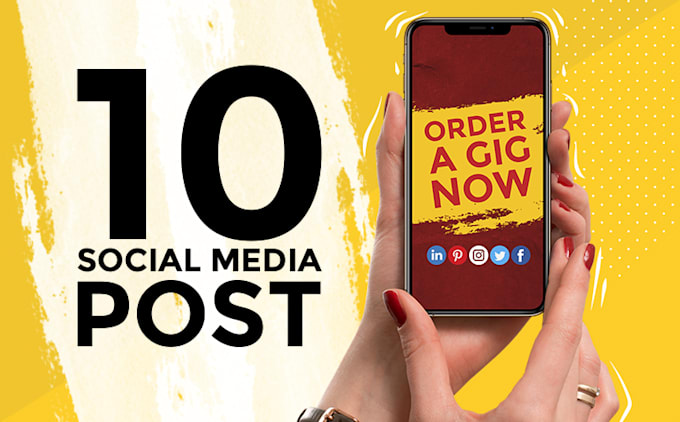 design 10 posts for social media