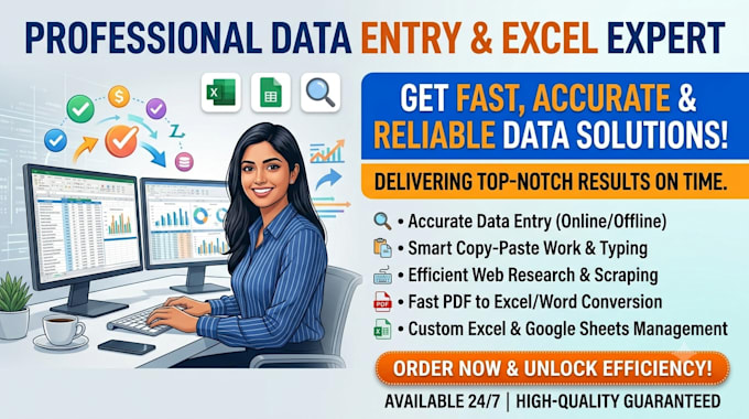 do web research and data entry