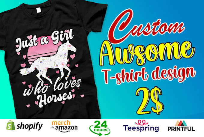 Create custom typography t shirt design by Trending2design | Fiverr