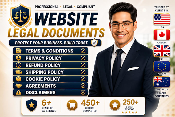 draft privacy policy, terms and conditions, disclaimer pages