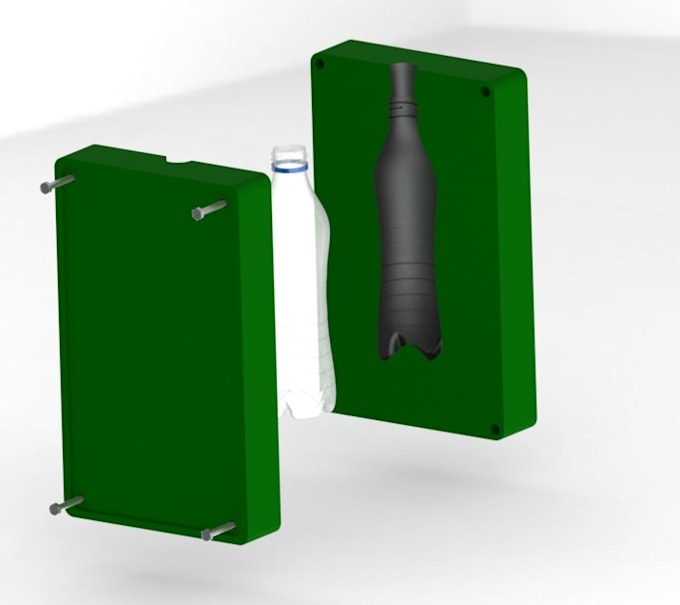 3d model the shape of any packaging bottle with mold