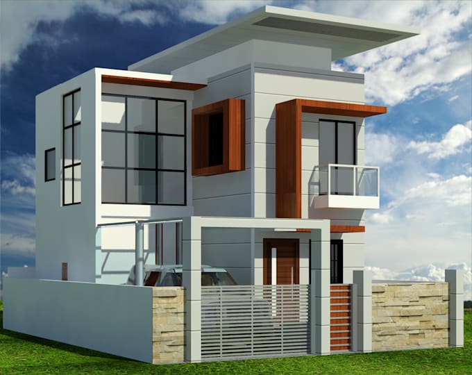 design duplex house in total 870sqft
