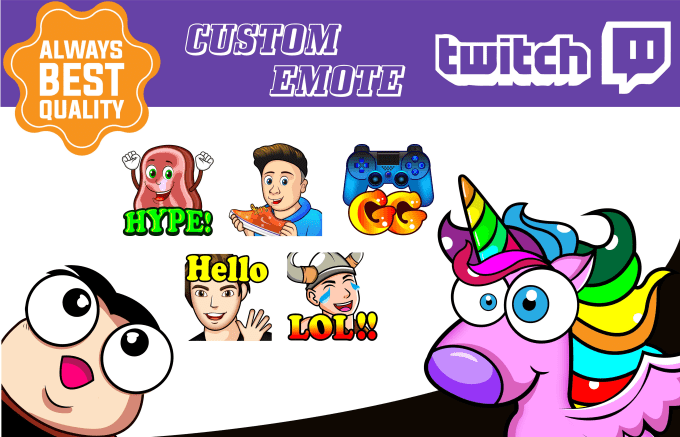 Design Custom Twitch Emotes In 24 Hours By Fare Touch