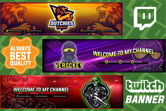 Gaming Banner, eSports Design For , Twitch, Twitter