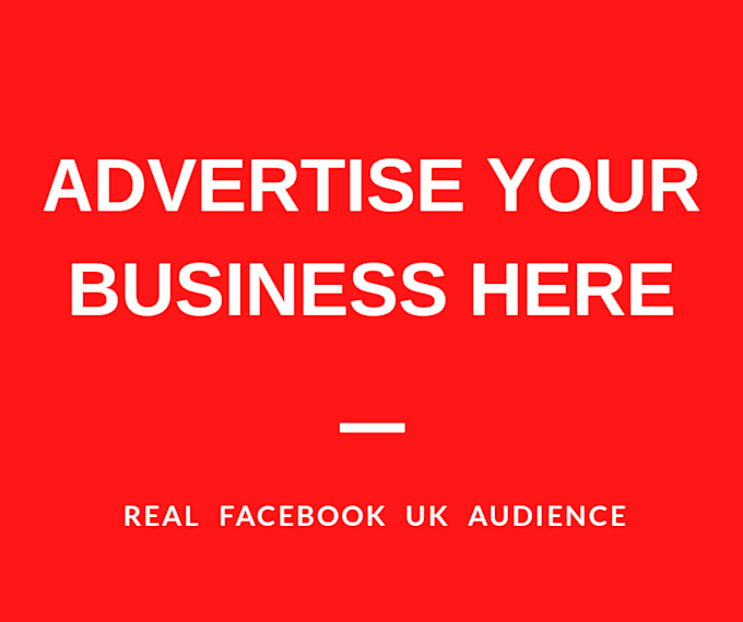 Advertise your business to my real facebook uk group by Seoexpert_ltd