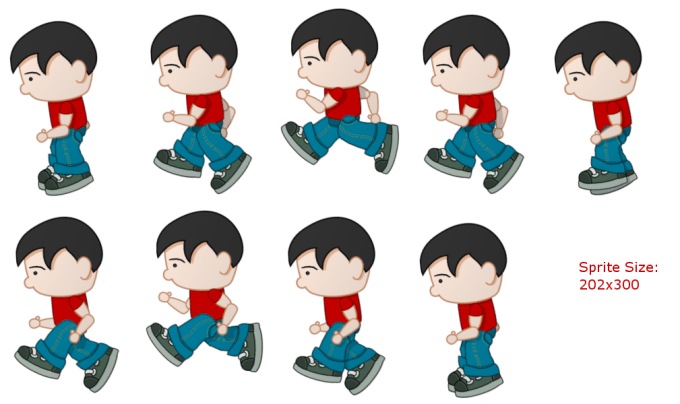 Make Sprite Sheet Of 2d Characters For Your Game By Mahroshnoor